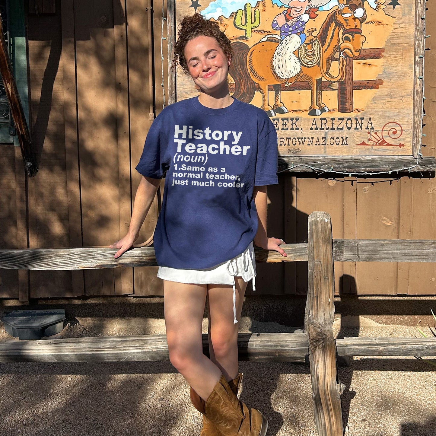 History Teacher (noun) T-Shirt - Funny Shirt For Teacher - Navy - Up To 5XL