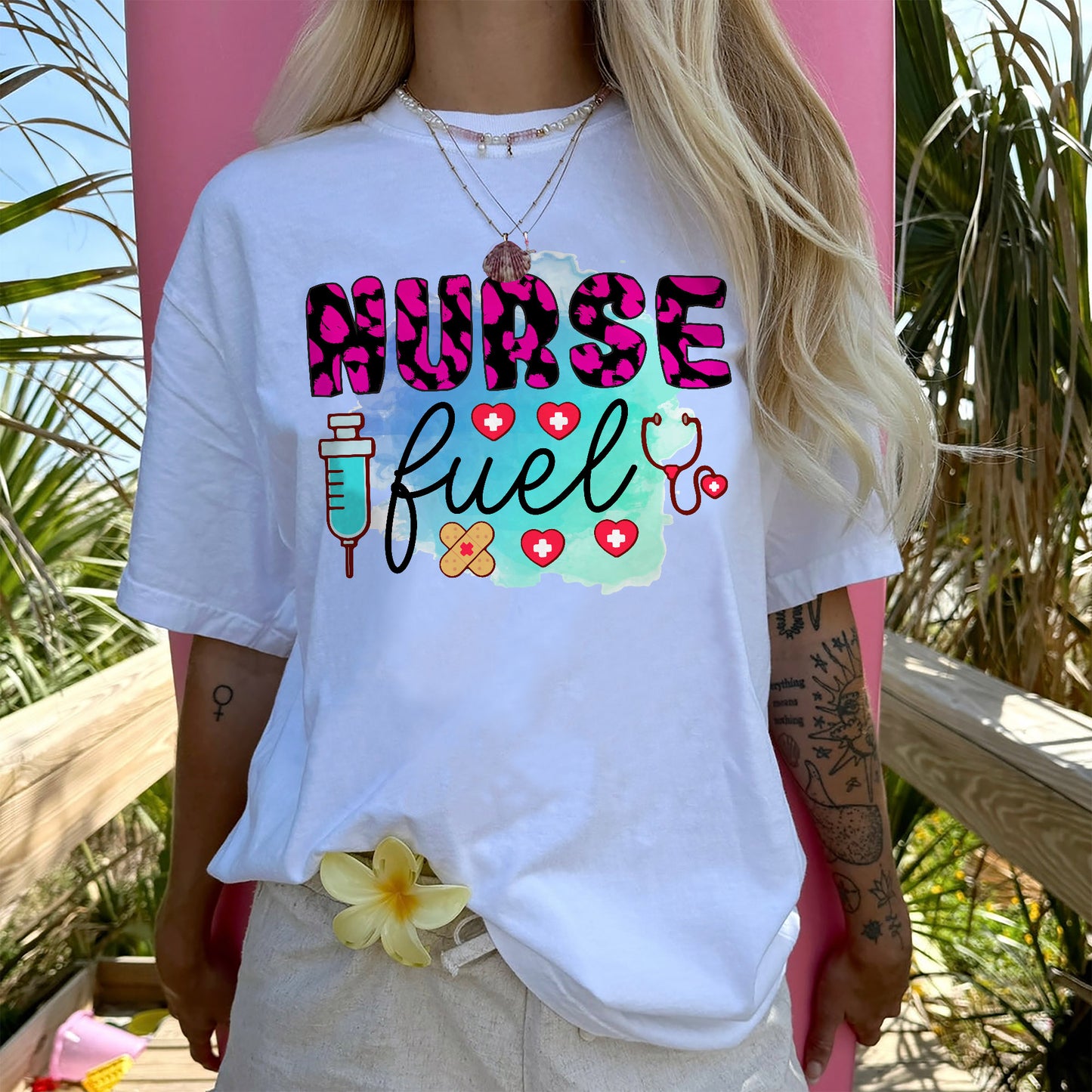 Funny Shirt For Nurse - CNA Nurse Fuel T-Shirt - White - Up To 5XL