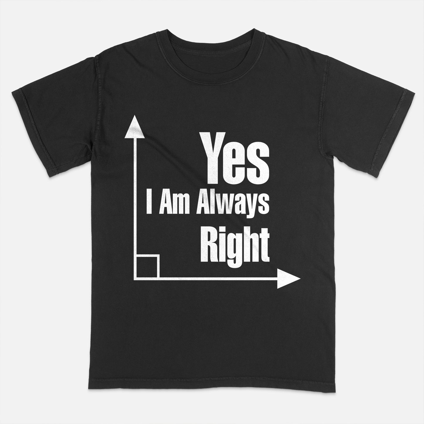Yes I Am Always Right T-Shirt - Funny Shirt For Teacher - Black - Up To 5XL