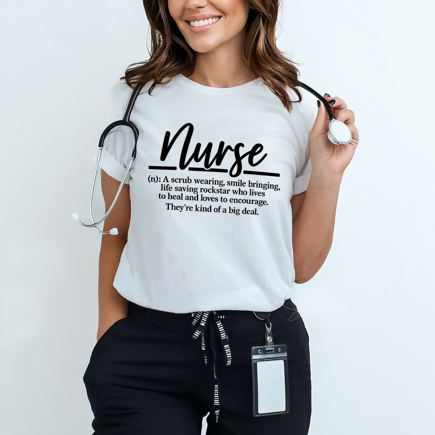 Nurse Noun Definition Shirt - Gift Tees For Nurse - White- Up To 5XL