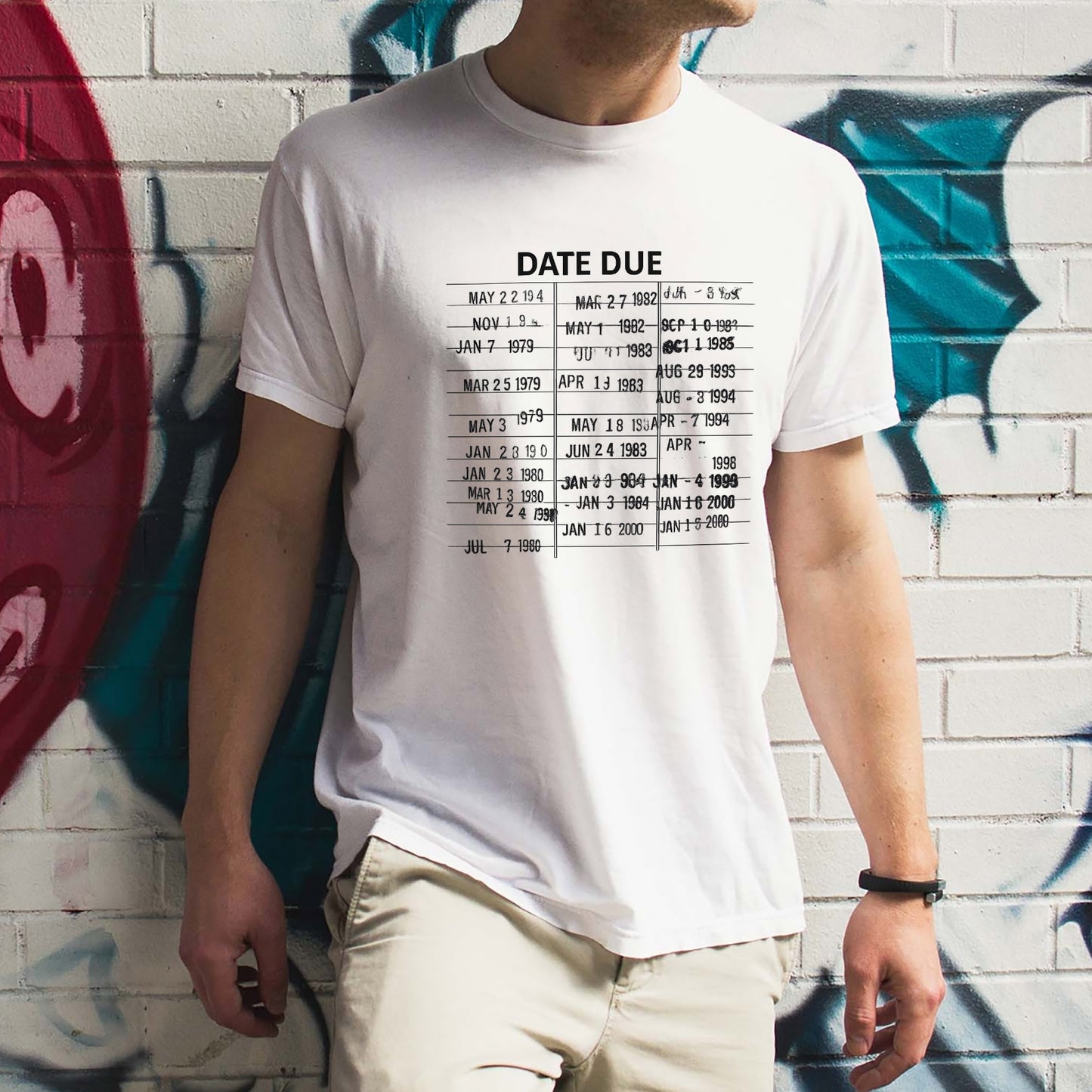 Book Lover Shirt – Book Library Due Date Tee – Reading Nerd Gift – White – Up To 5XL