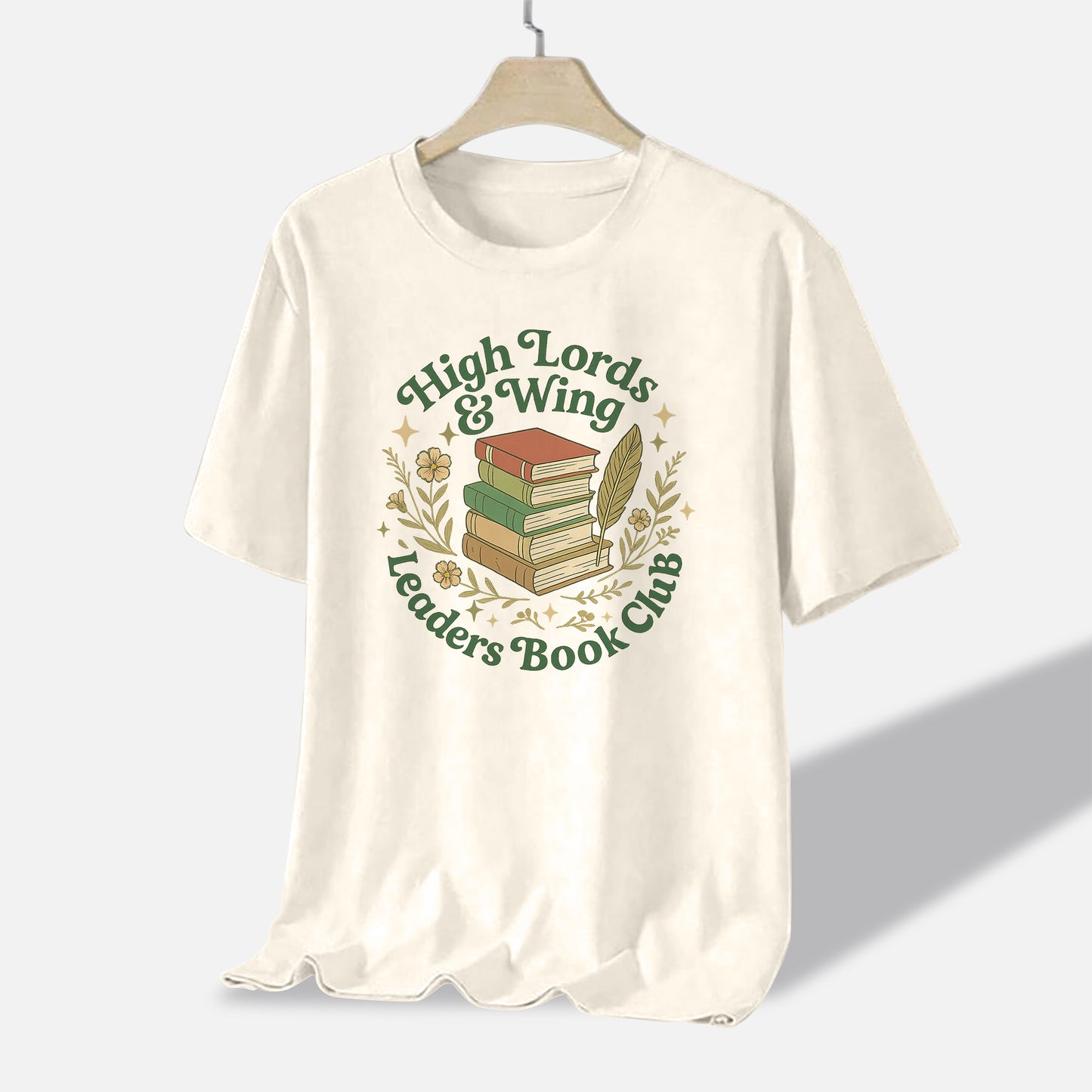 Romantasy Book Lover Tee - High Lords and Wing Leaders Books Club Shirt – Natural – Up To 5XL