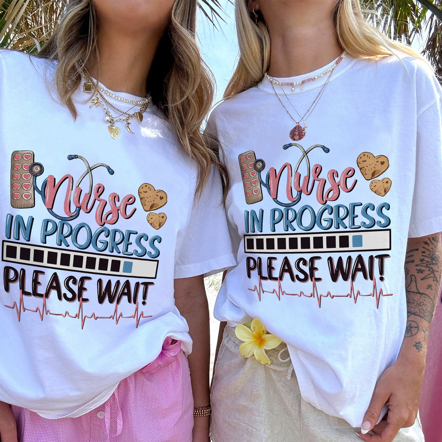 Funny Shirt For Future Nurse - Student Nurse In Progress Loading Please Wait - White - Up To 5XL