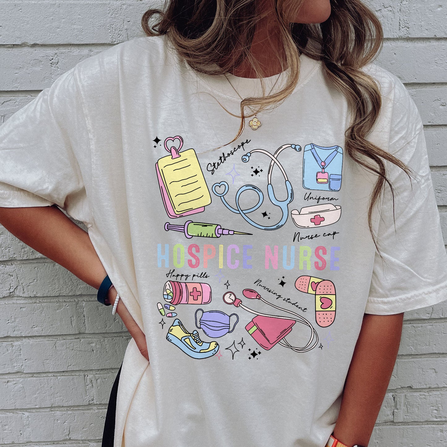 Funny Shirt For Nurse Hospice Nurse Tee - Natural- Up To 5XL