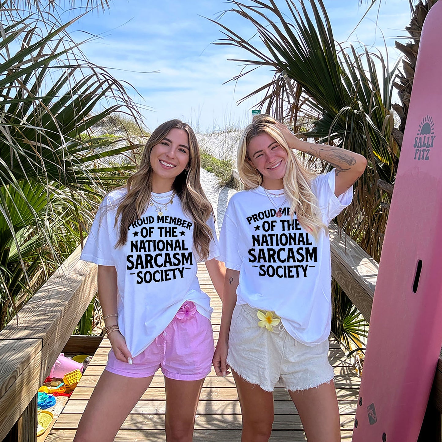 Sarcastic T-Shirt – National Sarcasm Society Shirt – Funny Gift for Women - White - Up To 5XL