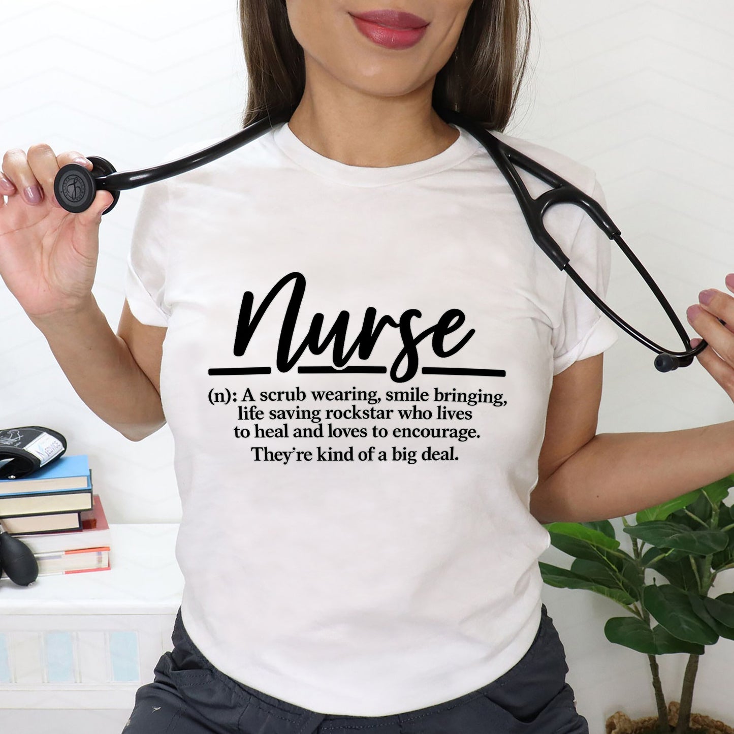 Nurse Noun Definition Shirt - Gift Tees For Nurse - White- Up To 5XL