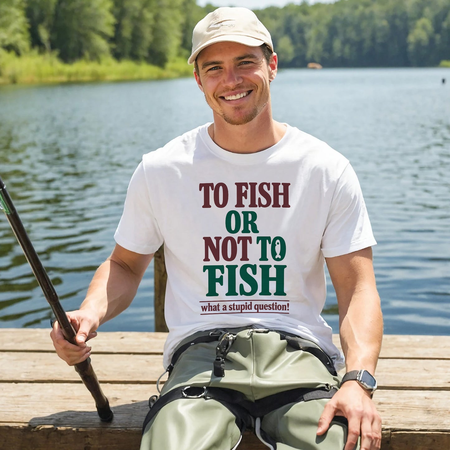 To Fish Or Not To Fish What A Stupid Question Shirt – Funny Angler Tee – Fisherman Humor Gift – White – Up To 5XL