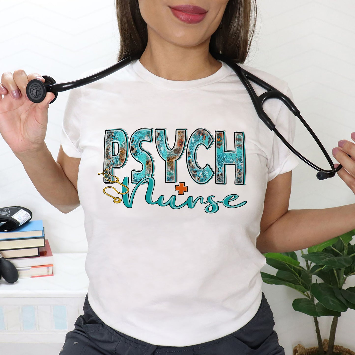 Psych Nurse Shirt – Mental Health Nurse Tee – Cute RN Gift for Psychiatric Nurses - White - Up To 5XL