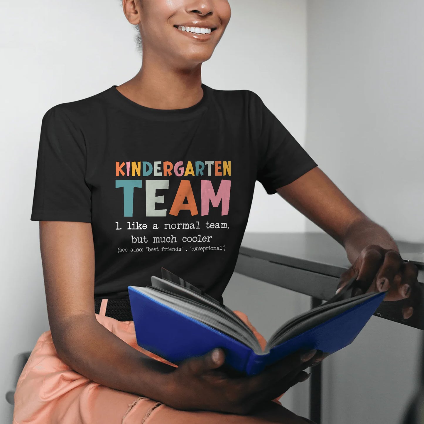 Kindergarten Dream Team Shirt – Like A Normal Team But Much Cooler Tee – Black – Up To 5XL
