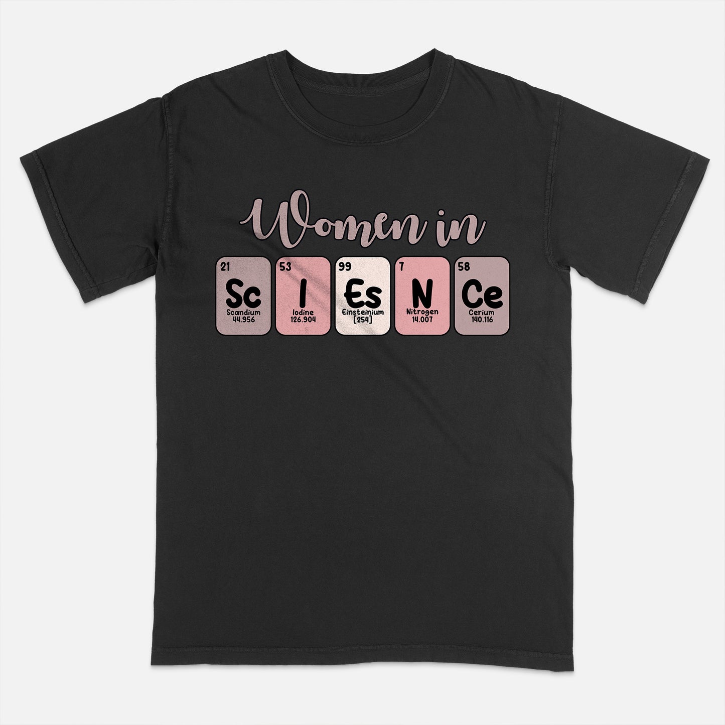 Women in Science T-Shirt - Funny Shirt For Teacher - Black - Up To 5XL