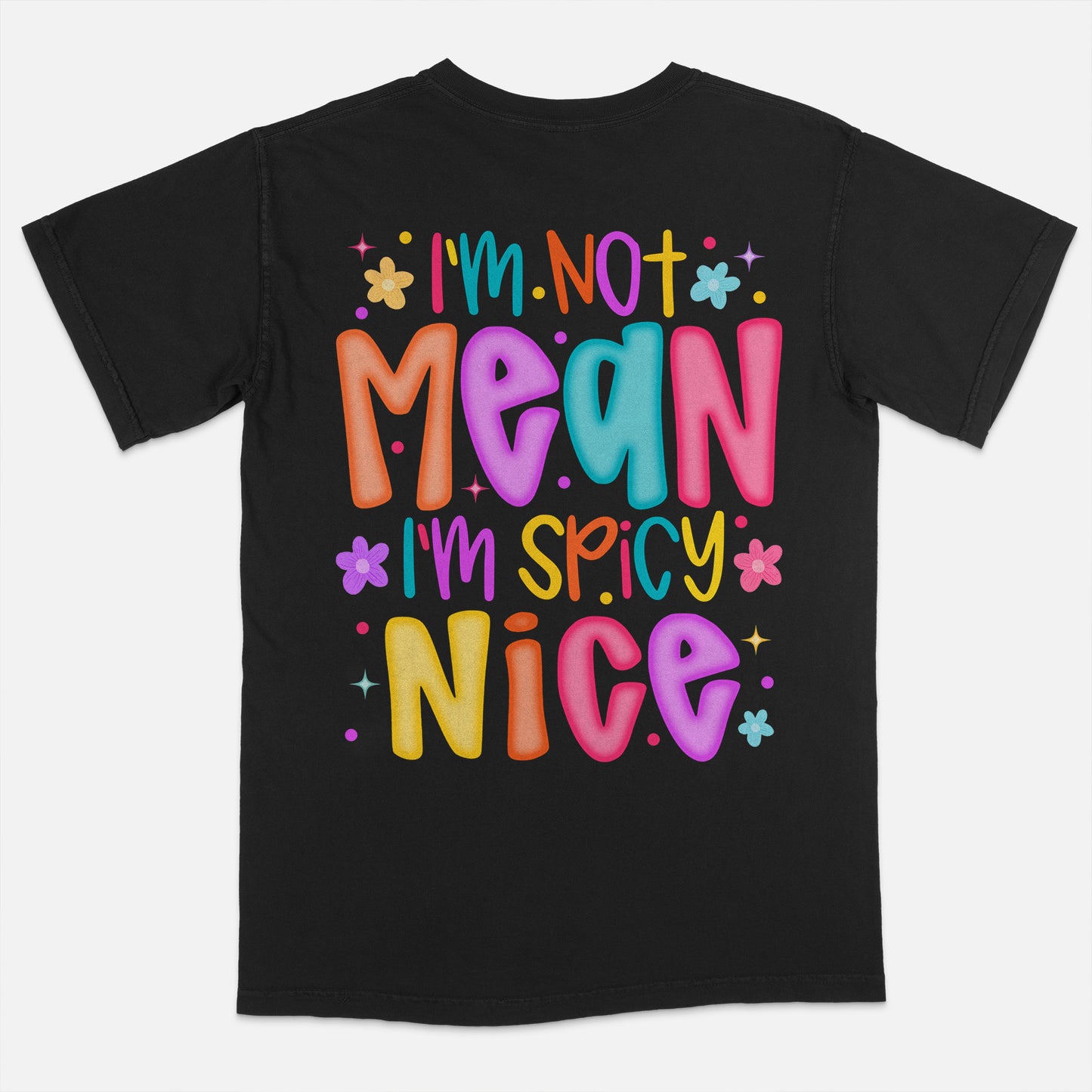 Spicy Personality Shirt – I’m Not Mean I’m Nice Tee – Funny Sarcastic Shirt for Women - Black- Up To 5XL