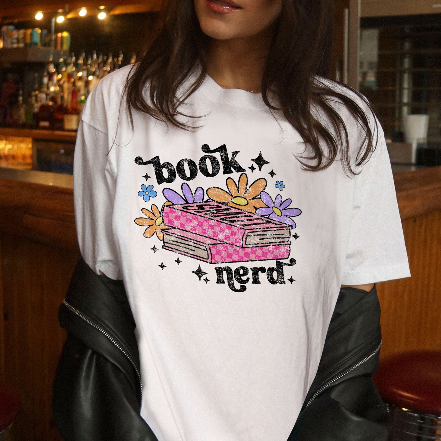 Bookish Shirt – Book Nerd Floral Tee – Cute Book Lover Gift – White – Up To 5XL