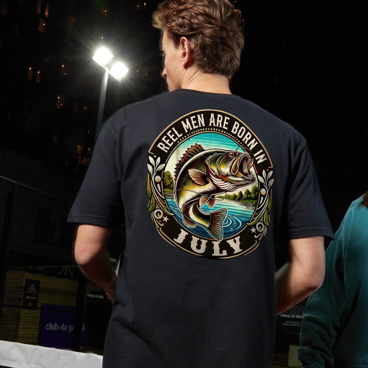 Fishing Birthday Gift Tee for Fisherman - Reel Men Are Born In July Shirt – Black – Up To 5XL