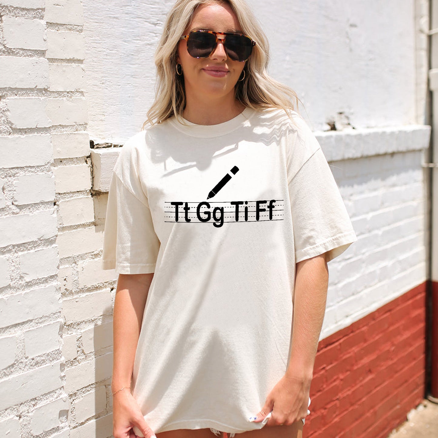Tt Gg Ti Ff T-Shirt - Funny Shirt For Teacher - Natural - Up To 5XL
