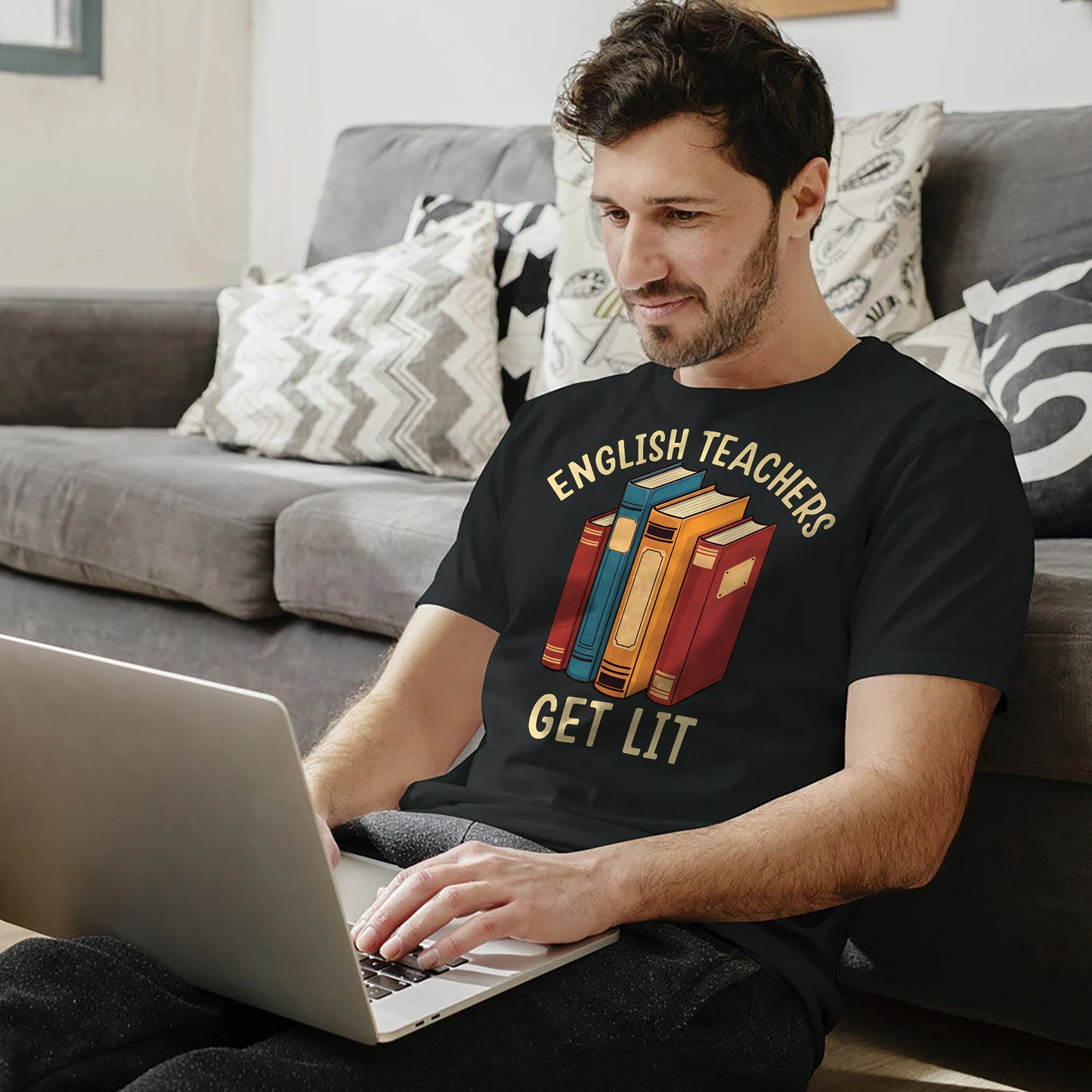 English Teachers Get Lit Shirt – Funny Literature Teacher Tee – Book Lover Gift – Black – Up To 5XL