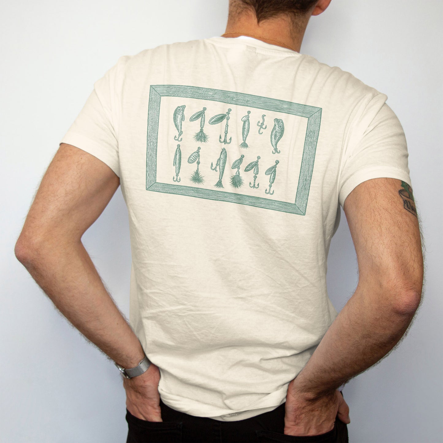 Vintage Fishing Lures and Baits Shirt – Classic Angler Tee – Fisherman Gift – Natural – Up To 5XL