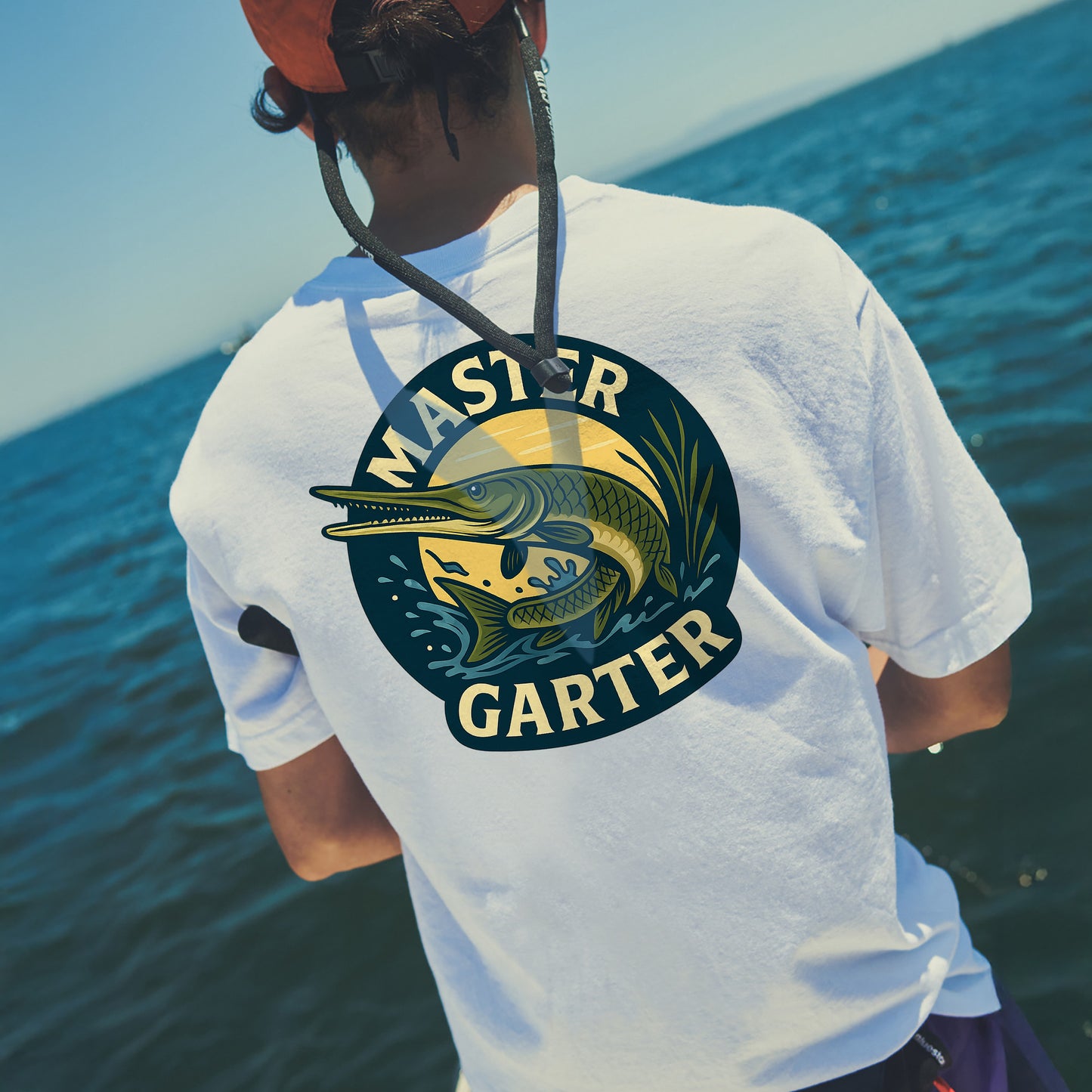 Alligator Gar Fishing Tee - Master Garter Shirt – Fisherman Gift – White – Up To 5XL