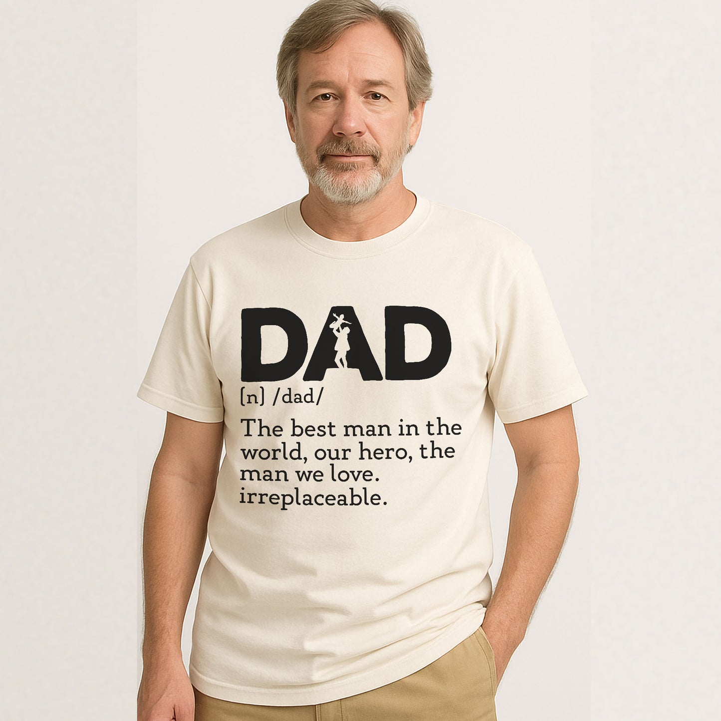 Dad Definition T-Shirt – Father’s Day Gift – Soft Cotton Short Sleeve Natural Tee - Up To 5XL
