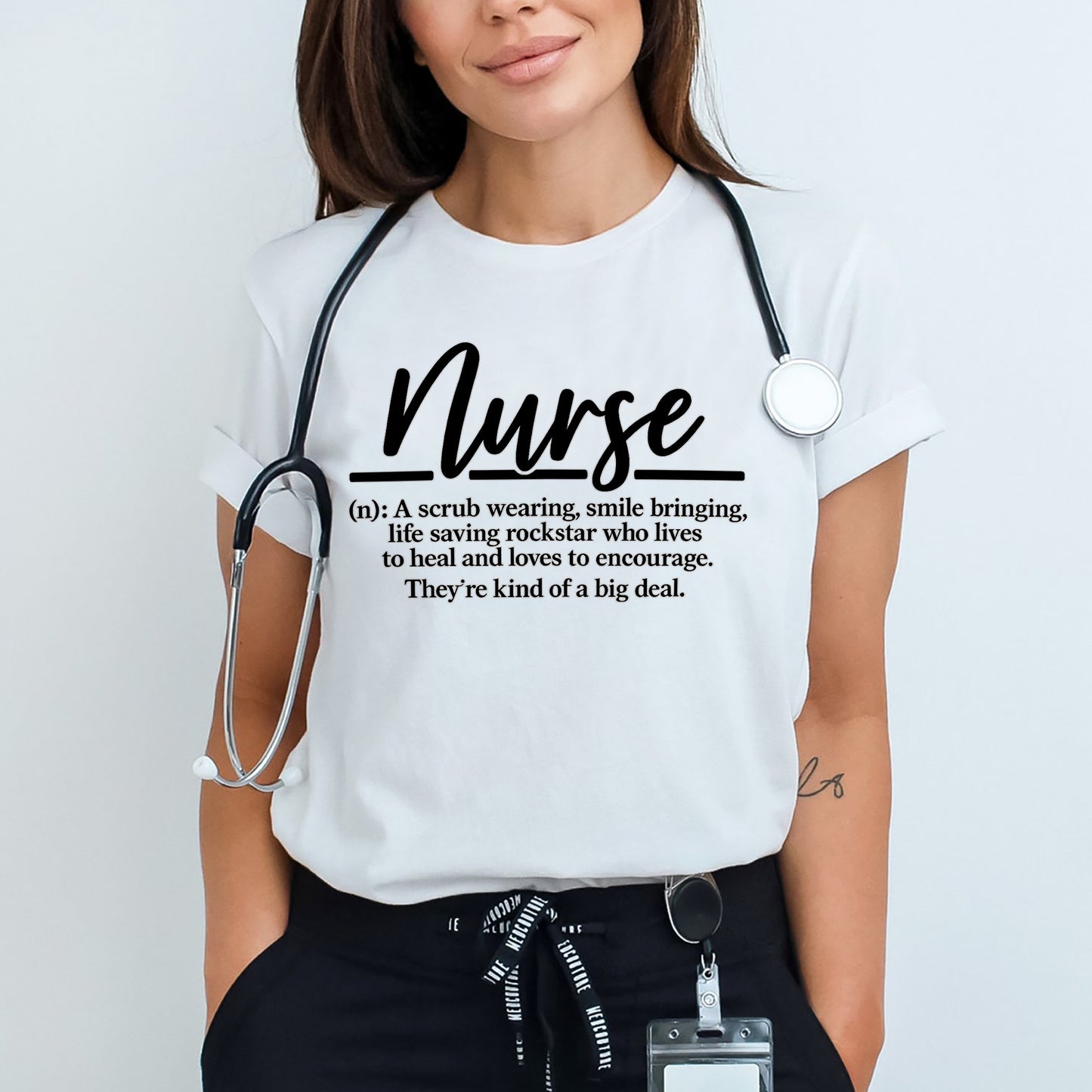 Nurse Noun Definition Shirt - Gift Tees For Nurse - White- Up To 5XL
