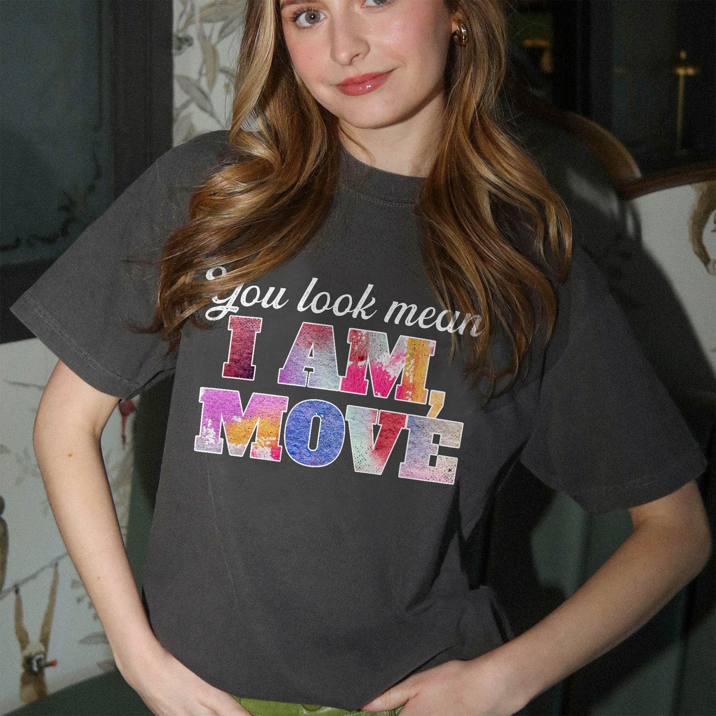Funny Sassy Quote Shirt – I Am Mean Move Tee – Sarcastic Attitude Shirt for Women - Black- Up To 5XL