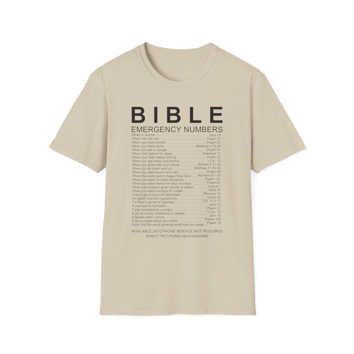 Bible Verses Emergency Baptism – Unisex T-Shirt
