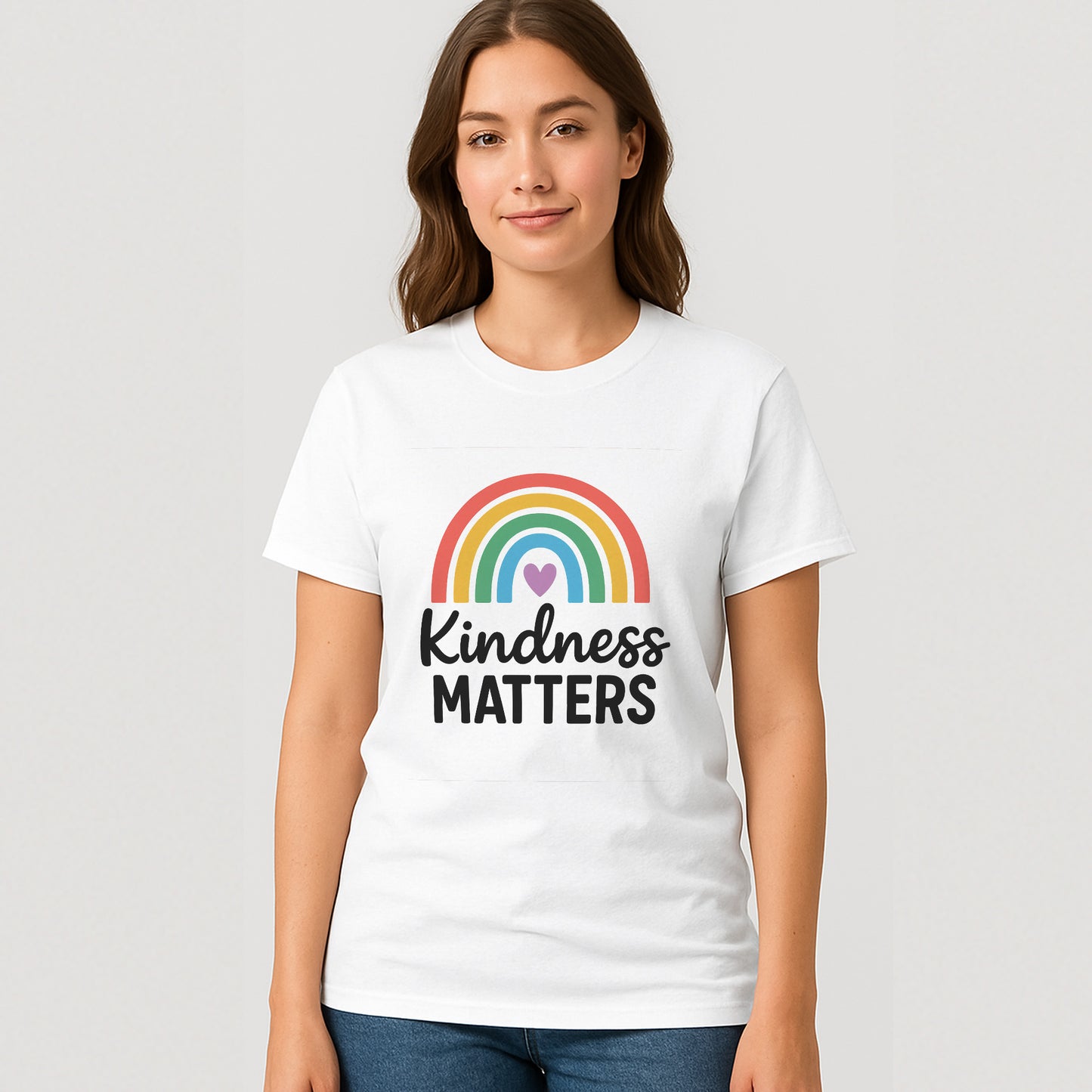 Kindness Matters T-Shirt – Positive Rainbow LGBT Shirt – White - Up To 5XL