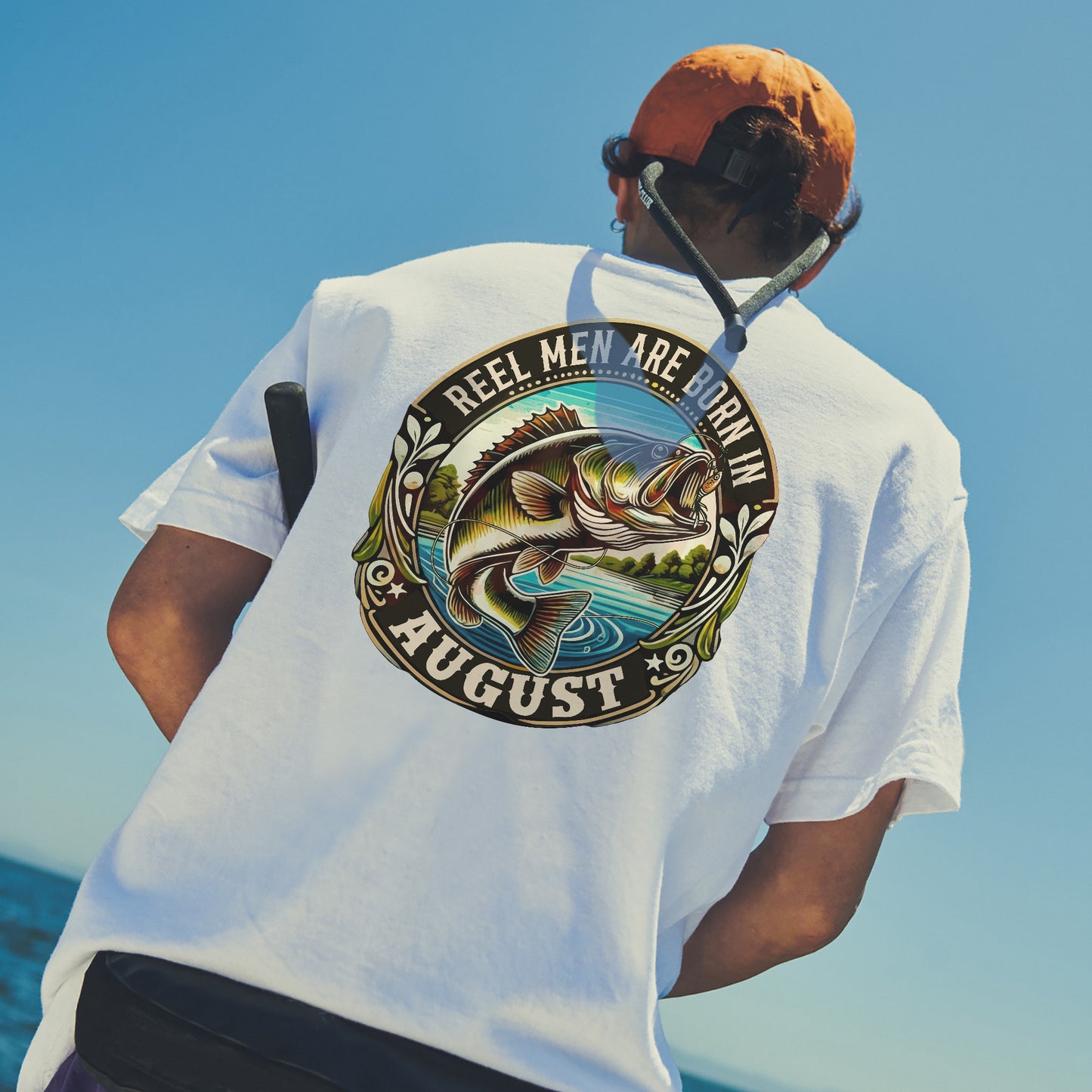 Fishing Birthday Gift Tee for Fisherman – Reel Men Are Born In August Shirt – Up To 5XL