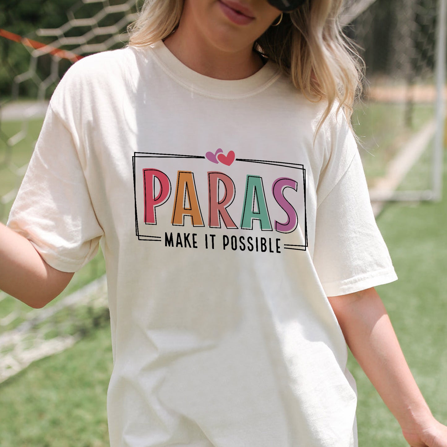 Paras Make It Possible T-Shirt -  Funny Shirt For Teacher - Natural - Up To 5XL