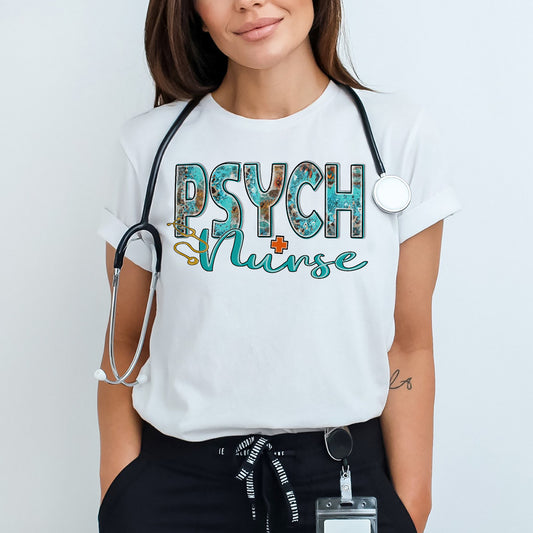 Psych Nurse Shirt – Mental Health Nurse Tee – Cute RN Gift for Psychiatric Nurses - White - Up To 5XL