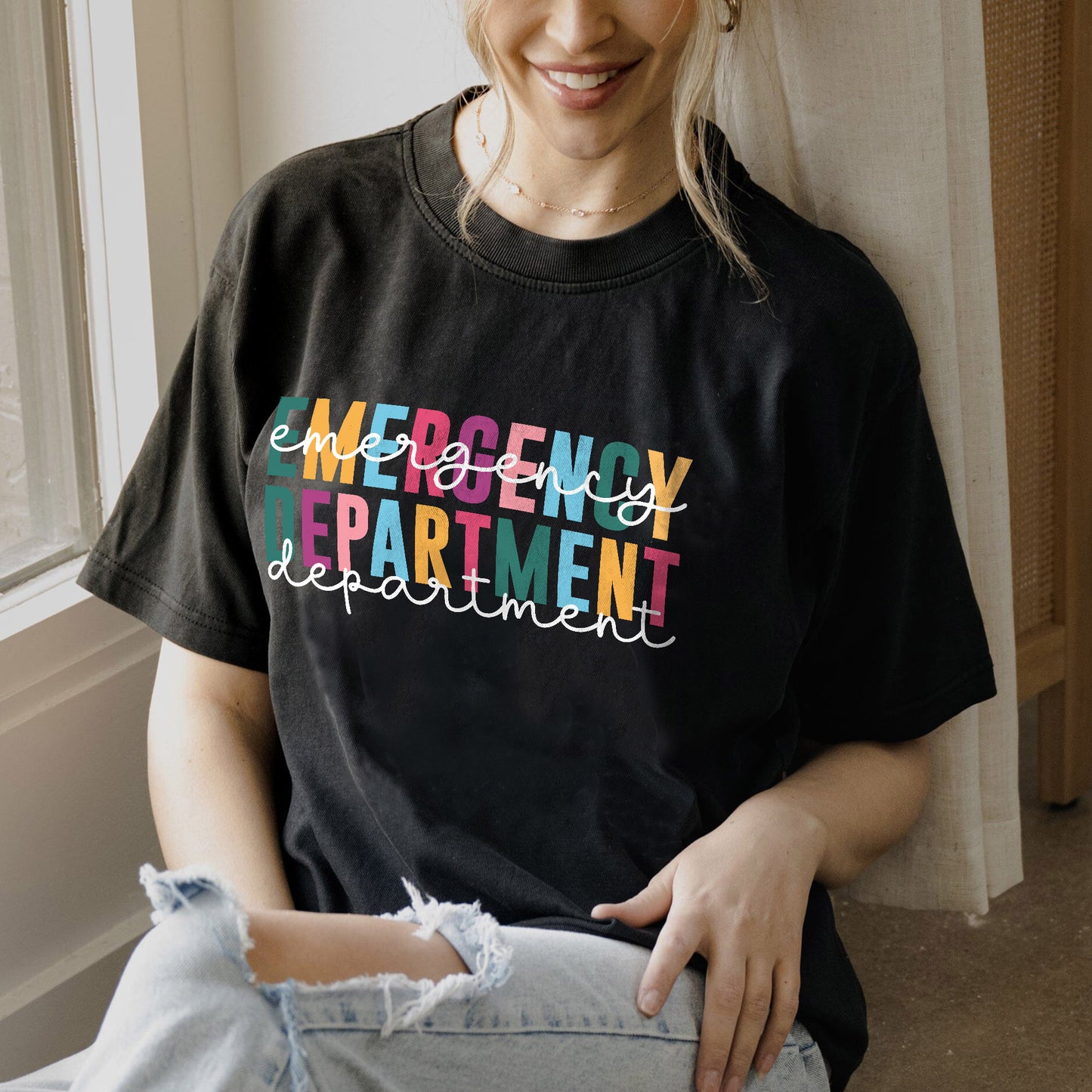 Emergency Department T-Shirt  - Funny Tees For ER Nurse - Black - Up To 5XL