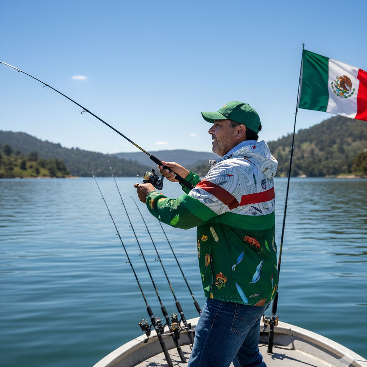 Mexican Fishing Windbreaker Jacket – Fiesta Camo Angler Style