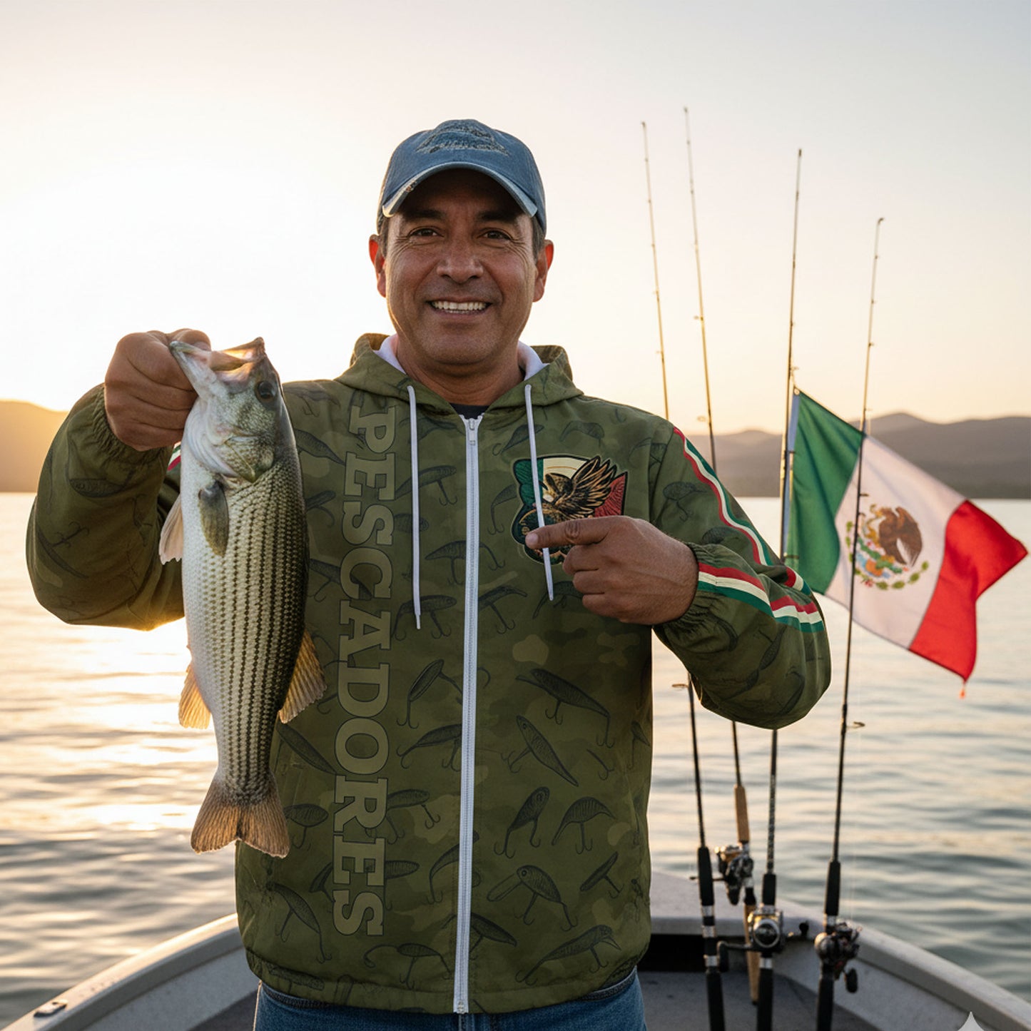Pescadores Mexican Fisherman Windbreaker Jacket – Camo Fishing Pride