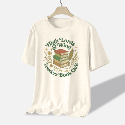 Romantasy Book Lover Tee - High Lords and Wing Leaders Books Club Shirt – Natural – Up To 5XL