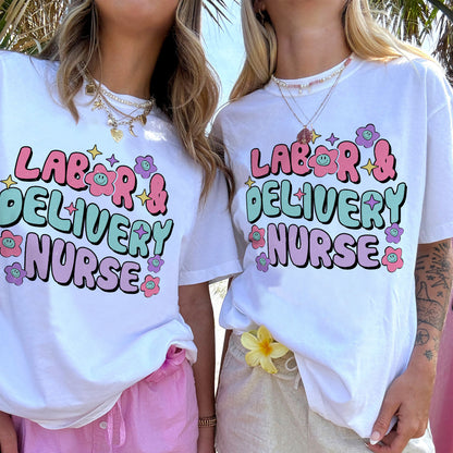 Funny Shirt For Nurse - Labor and Delivery CNA Nurse Tee - White - Up To 5XL