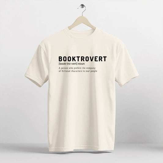 Book Lover Shirt – Booktrovert Noun Funny Definition Tee – Introvert Reading Gift – Natural – Up To 5XL