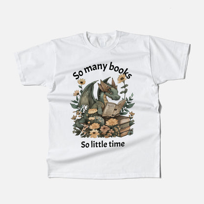 Reading Lover Shirt – So Many Books So Little Time Tee – Funny Bookworm Gift – White – Up To 5XL