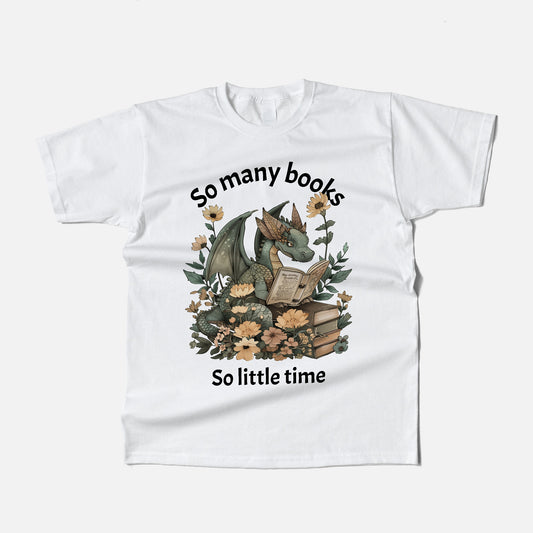 Reading Lover Shirt – So Many Books So Little Time Tee – Funny Bookworm Gift – White – Up To 5XL