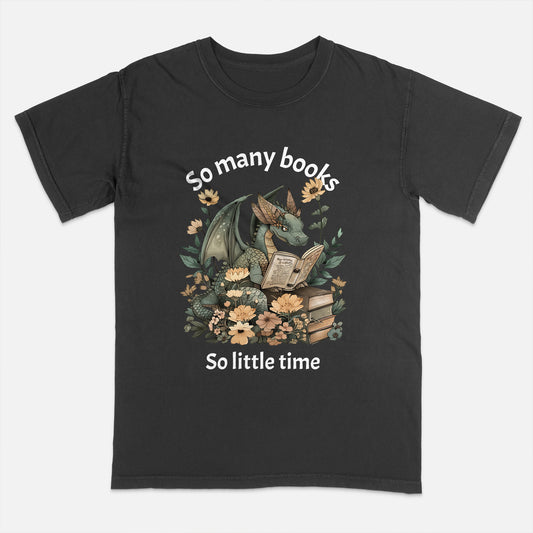 Funny Reading Lover Shirt – So Many Books So Little Time Tee – Black – Up To 5XL