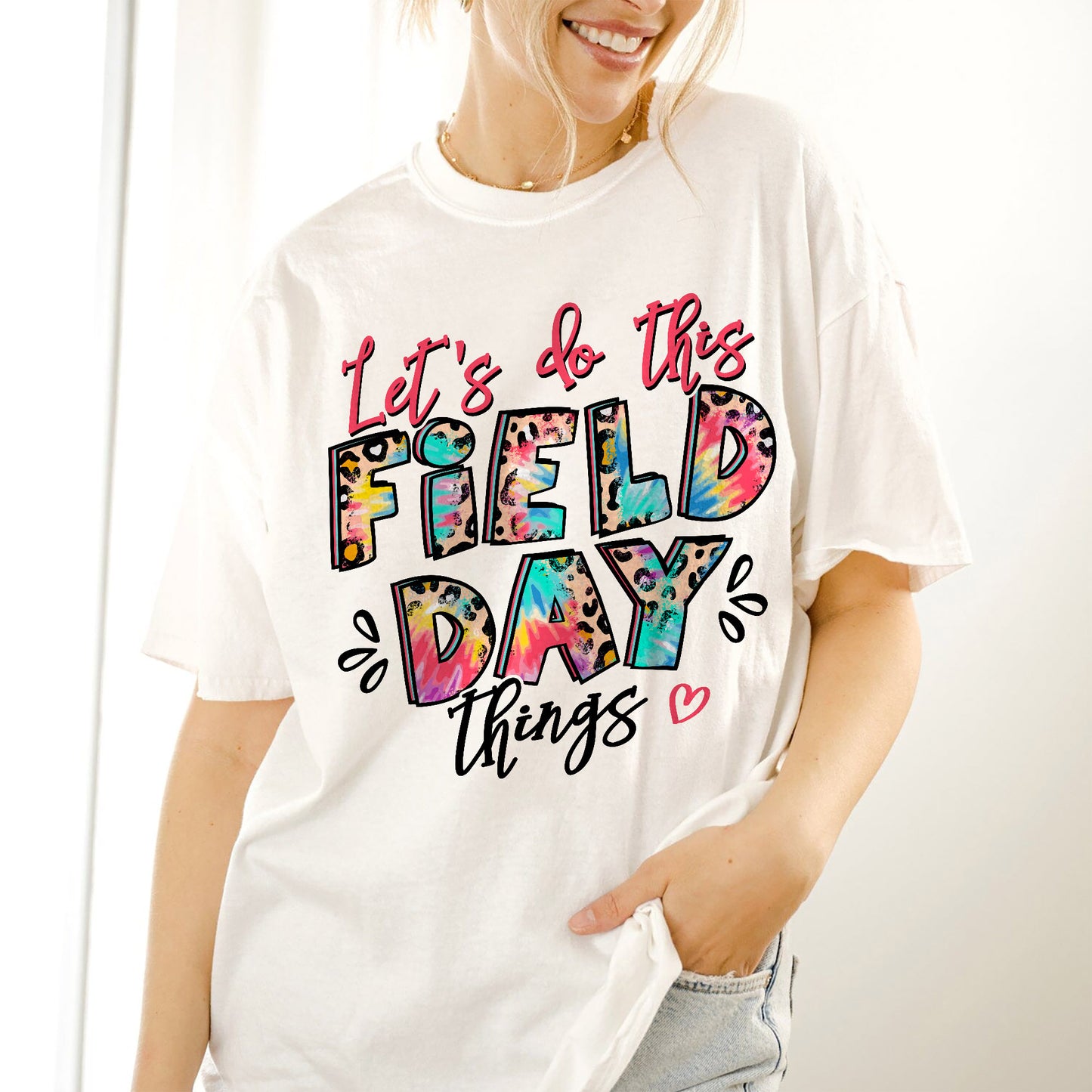 Let’s Do This Field Day Things T-Shirt   -  Funny Shirt For Teacher - White- Up To 5XL