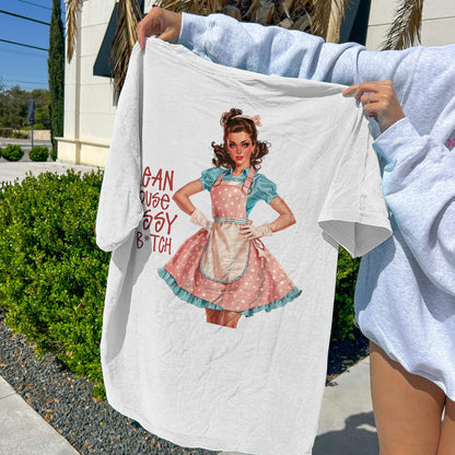 Clean House Messy B*tch T-Shirt – Funny Women Sarcastic Tee - White - Up To 5XL