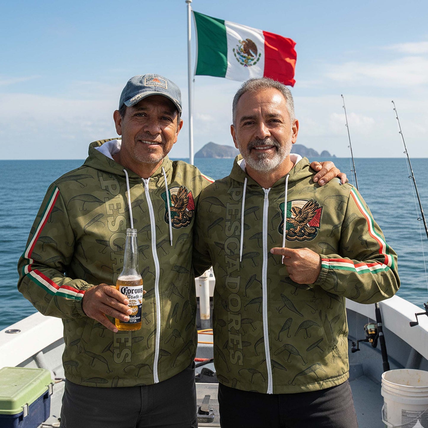 Pescadores Mexican Fisherman Windbreaker Jacket – Camo Fishing Pride