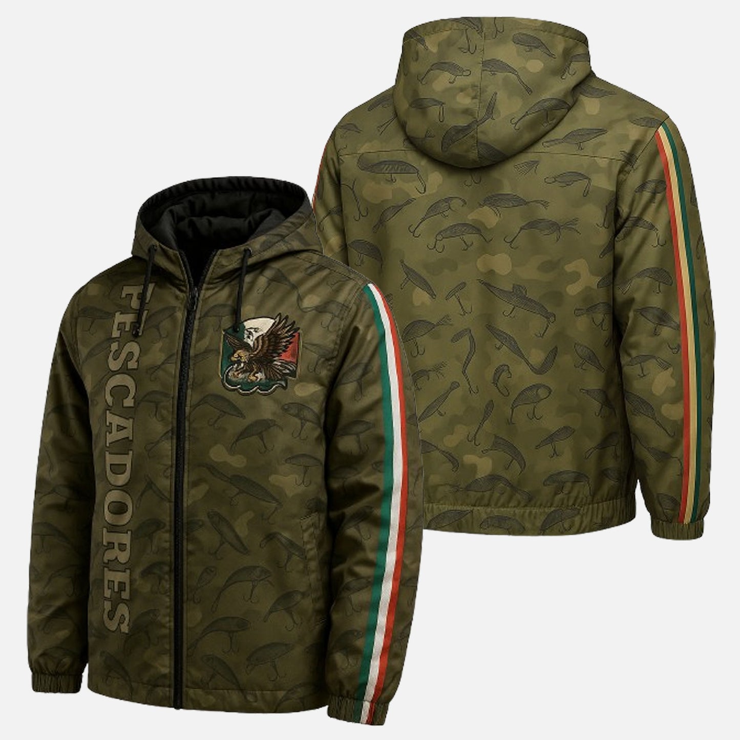 Pescadores Mexican Fisherman Windbreaker Jacket – Camo Fishing Pride