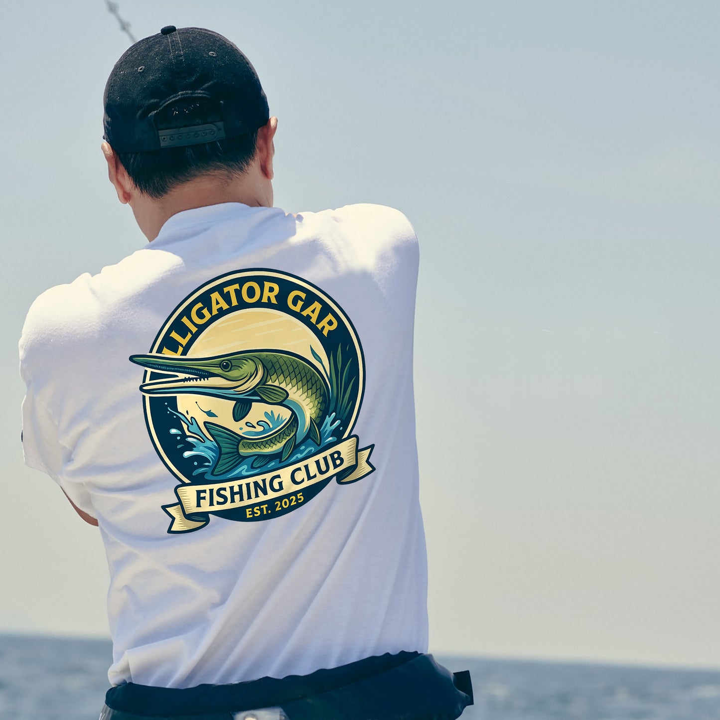 Alligator Gar Fishing Club Est. 2025 Shirt – Gar Fishing Tee – Fisherman Gift Idea – White – Up To 5XL