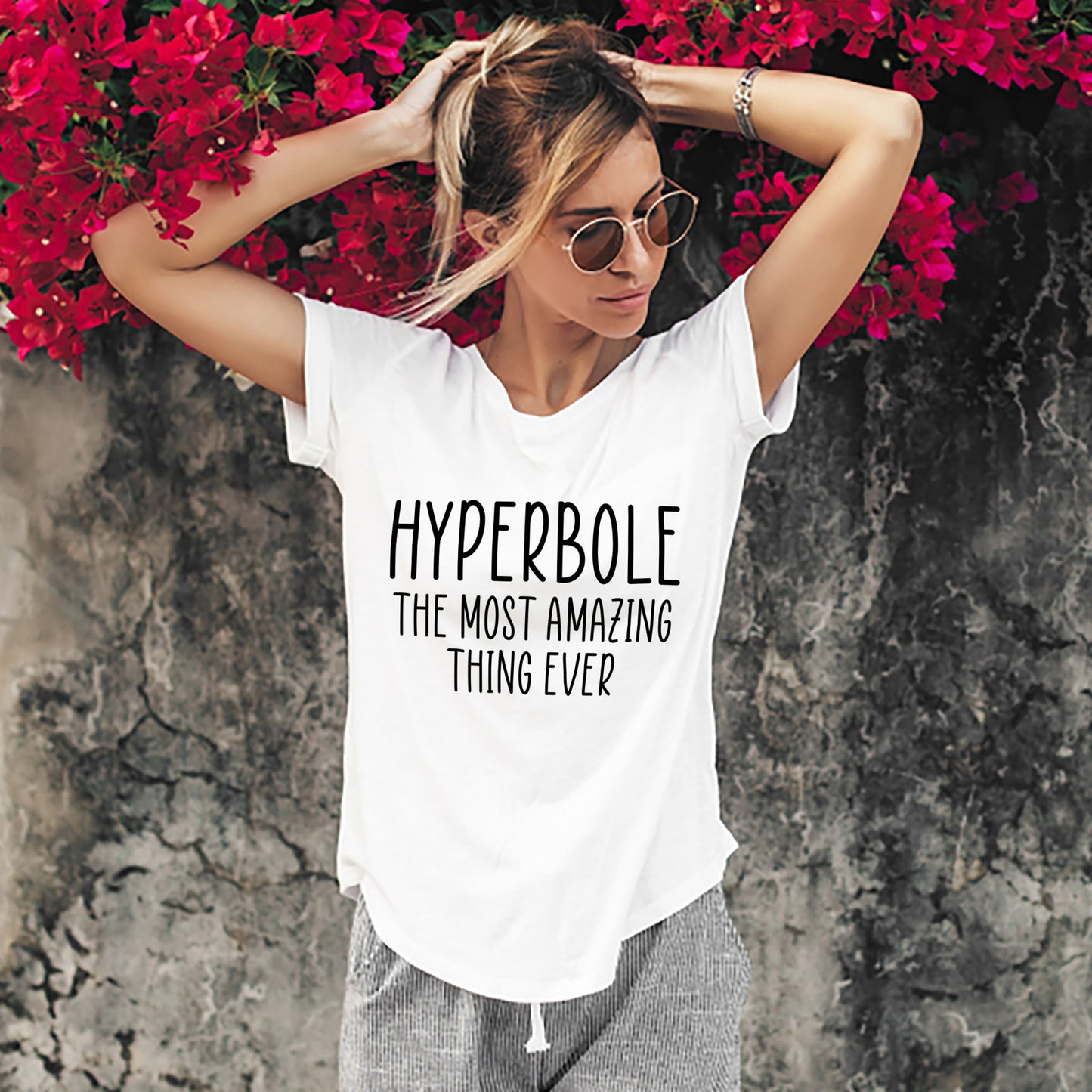 Hyperbole Shirt – The Most Amazing Thing Ever Tee – Funny English Teacher Gift – White – Up To 5XL