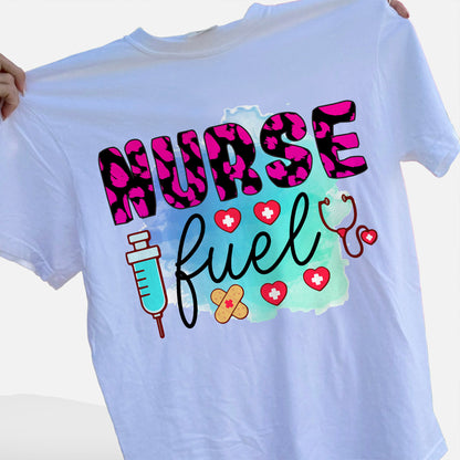 Funny Shirt For Nurse - CNA Nurse Fuel T-Shirt - White - Up To 5XL