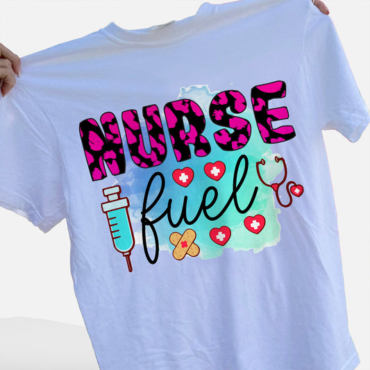 Funny Shirt For Nurse - CNA Nurse Fuel T-Shirt - White - Up To 5XL