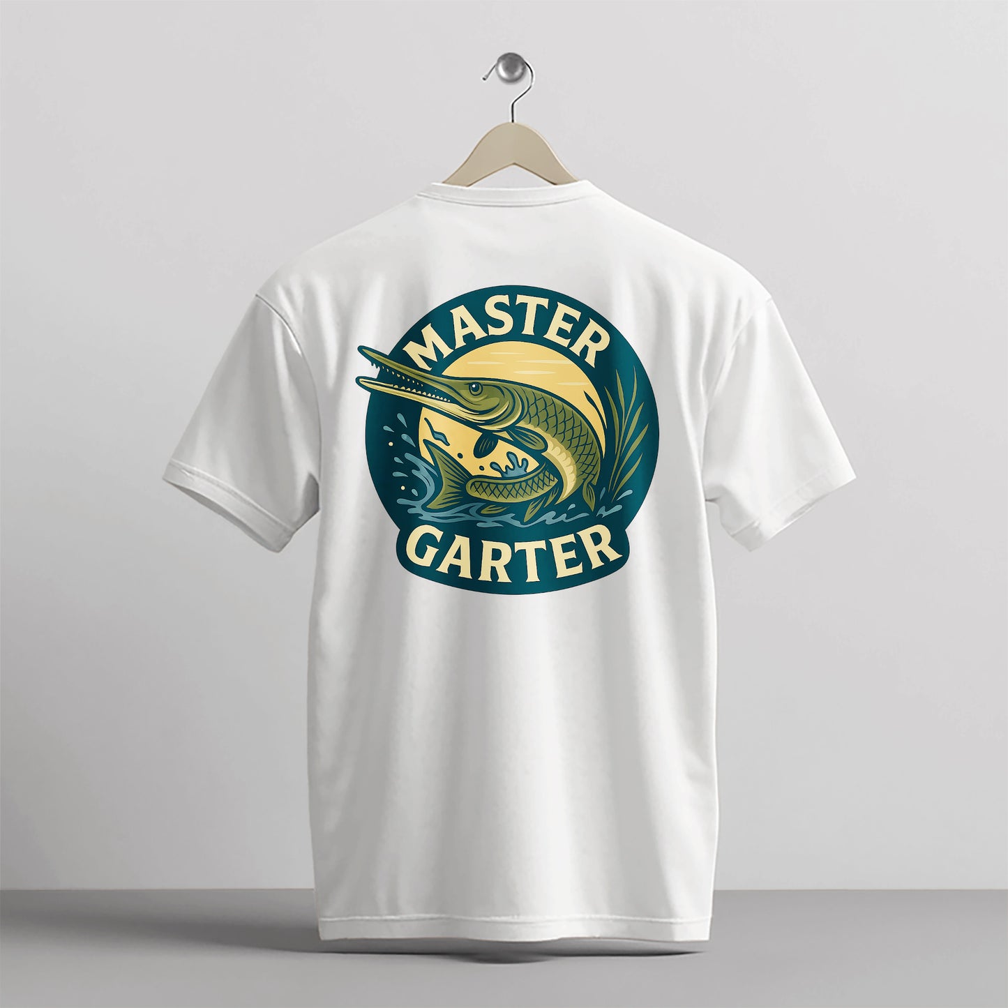 Alligator Gar Fishing Tee - Master Garter Shirt – Fisherman Gift – White – Up To 5XL
