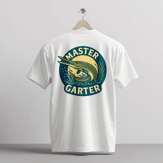 Alligator Gar Fishing Tee - Master Garter Shirt – Fisherman Gift – White – Up To 5XL