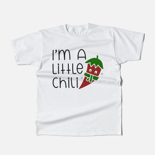 Cute Pun Shirt – I’m A Little Chili – Funny Food Wordplay Tee – White – Up To 5XL