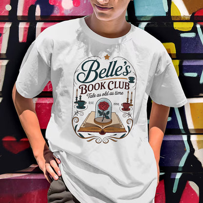 Inspired Reader Tee – Vintage  Belle's Book Club Est 1991 Shirt - White – Up To 5XL